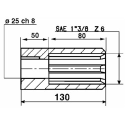Bussola di riduzione per motori orbitali con profilo SAE 1 3/8" 13cm: compra online su NonSoloAgricoltura.it